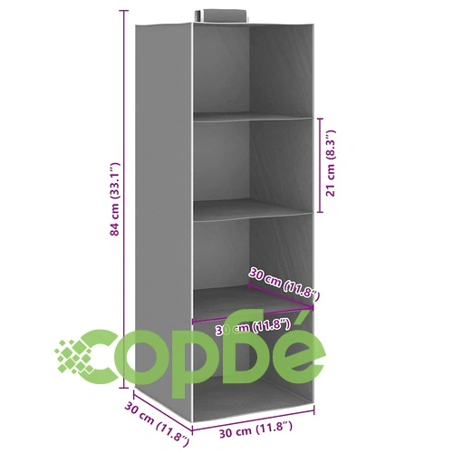 Окачени органайзери за дрехи, 2 бр, с 4 рафта, текстил  ➤ топ цена ➤ sorbe.bg