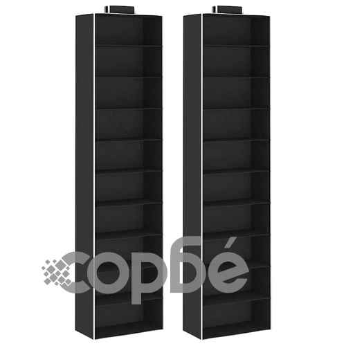 Окачени органайзери за дрехи, 2 бр, с 10 рафта, текстил ➤ топ цена ➤ sorbe.bg