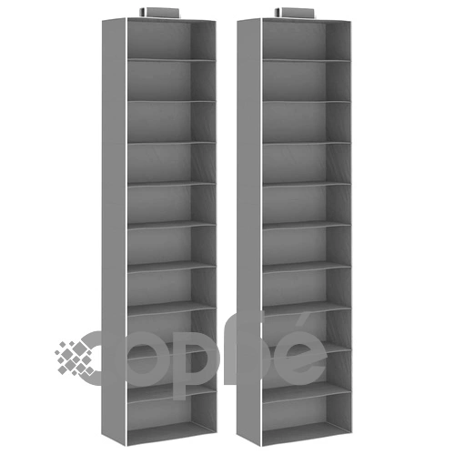 Окачени органайзери за дрехи, 2 бр, с 10 рафта, текстил ➤ топ цена ➤ sorbe.bg