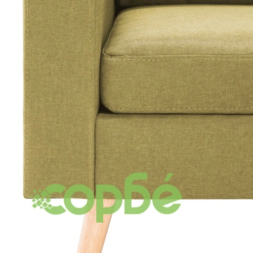 2-местен диван, зелен, текстил ➤ топ цена ➤ sorbe.bg