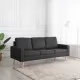 3-местен диван, тъмносив, текстил