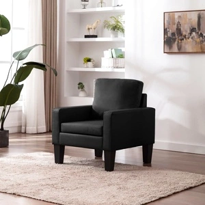 Фотьойл, черен, изкуствена кожа