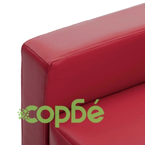 Фотьойл, червен, изкуствена кожа ➤ топ цена ➤ sorbe.bg