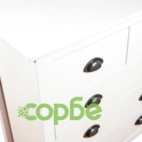 Сайдборд Hill бял 79x40x80 см борово дърво масив ➤ топ цена ➤ sorbe.bg