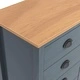 Сайдборд Hill сив 130x40x80 см борово дърво масив