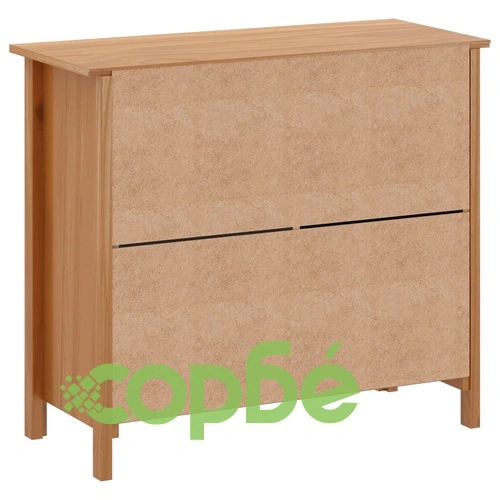 Сайдборд Hill меденокафяв 91x40x80 см борово дърво масив ➤ топ цена ➤ sorbe.bg