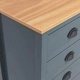 Сайдборд Hill сив 91x40x80 см борово дърво масив