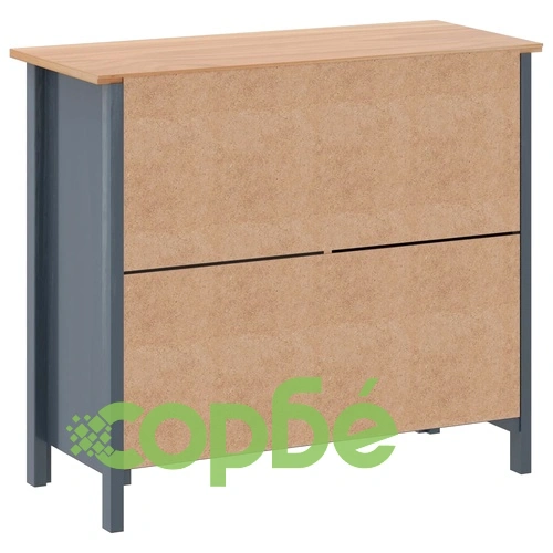 Сайдборд Hill сив 91x40x80 см борово дърво масив ➤ топ цена ➤ sorbe.bg