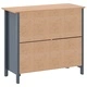 Сайдборд Hill сив 91x40x80 см борово дърво масив