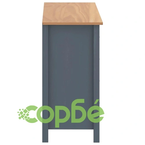 Сайдборд Hill сив 91x40x80 см борово дърво масив ➤ топ цена ➤ sorbe.bg