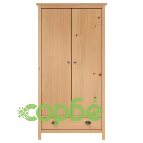 Гардероб с 2 врати Hill 89x50x170 см борово дърво масив ➤ топ цена ➤ sorbe.bg