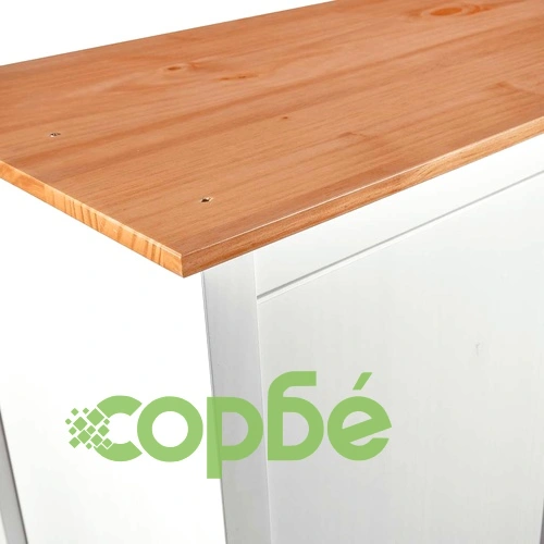 Гардероб с 2 врати Hill бял 89x50x170 см борово дърво масив ➤ топ цена ➤ sorbe.bg