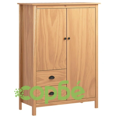 Гардероб с 2 врати Hill 99x45x137 см борово дърво масив ➤ топ цена ➤ sorbe.bg