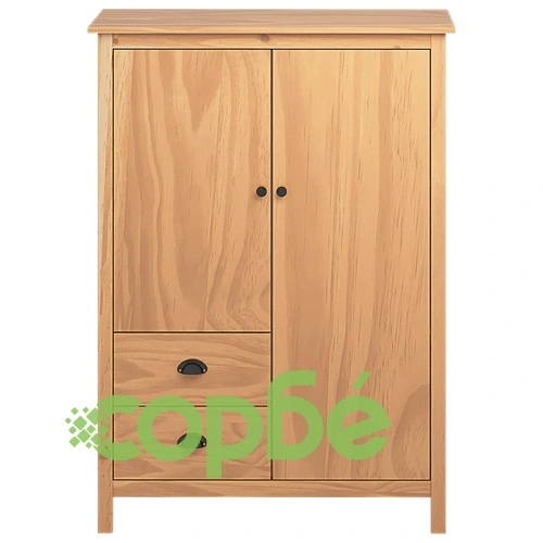 Гардероб с 2 врати Hill 99x45x137 см борово дърво масив ➤ топ цена ➤ sorbe.bg