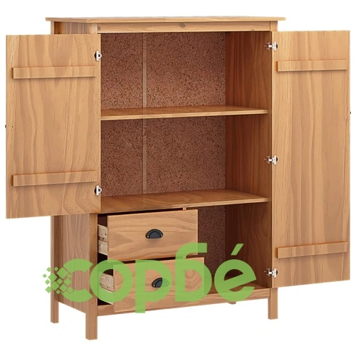 Гардероб с 2 врати Hill 99x45x137 см борово дърво масив ➤ топ цена ➤ sorbe.bg