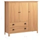 Гардероб с 3 врати Hill 142x45x137 см борово дърво масив