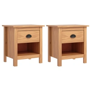 Нощни шкафчета 2 бр Hill 46x35x49,5 см борово дърво масив