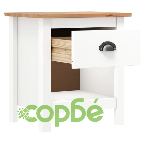 Нощни шкафчета 2 бр Hill 46x35x49,5 см борово дърво масив ➤ топ цена ➤ sorbe.bg