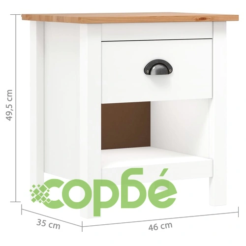 Нощни шкафчета 2 бр Hill 46x35x49,5 см борово дърво масив ➤ топ цена ➤ sorbe.bg