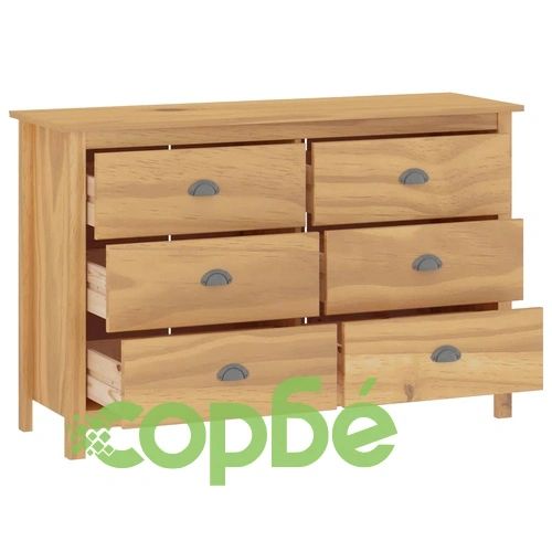 Сайдборд Hill 125x40x80 см борово дърво масив ➤ топ цена ➤ sorbe.bg