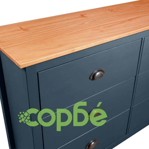 Сайдборд Hill сив 125x40x80 см борово дърво масив ➤ топ цена ➤ sorbe.bg