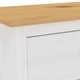 Сайдборд Hill бял 125x40x80 см борово дърво масив