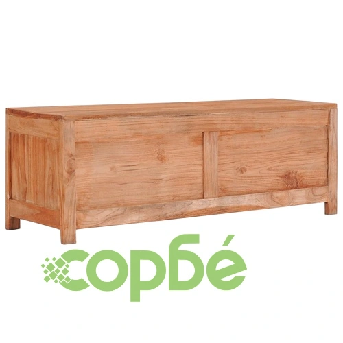 ТВ шкаф 100x30x35 см тиково дърво масив ➤ топ цена ➤ sorbe.bg