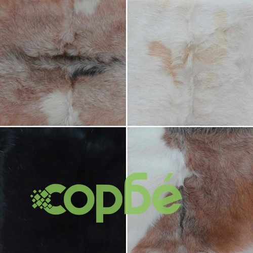 Сгъваема табуретка, козя кожа и тиково дърво масив ➤ топ цена ➤ sorbe.bg