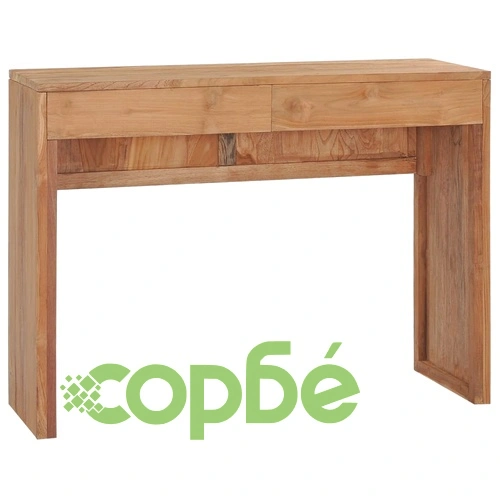 Конзолна маса, 100x35x75 cм, тиково дърво масив ➤ топ цена ➤ sorbe.bg