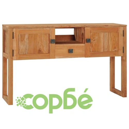 Конзолна маса, 120x32x75 см, тиково дърво масив ➤ топ цена ➤ sorbe.bg