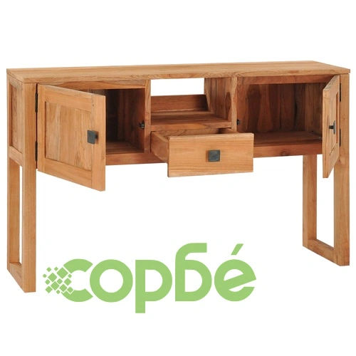 Конзолна маса, 120x32x75 см, тиково дърво масив ➤ топ цена ➤ sorbe.bg
