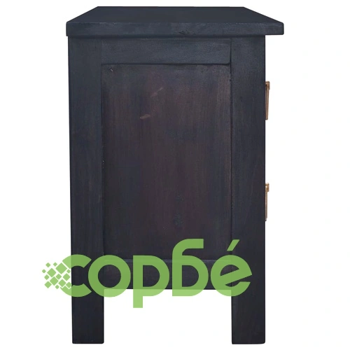 ТВ шкаф светлочерно кафе 100x30x45 см махагоново дърво масив ➤ топ цена ➤ sorbe.bg