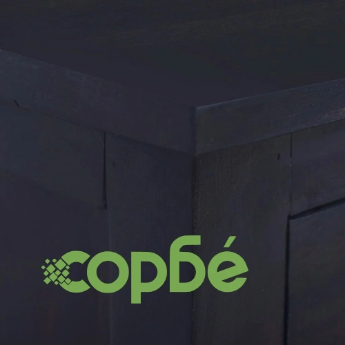 ТВ шкаф светлочерно кафе 100x30x45 см махагоново дърво масив ➤ топ цена ➤ sorbe.bg