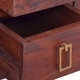 ТВ шкаф класическо кафяво 110x30x45 см махагоново дърво масив