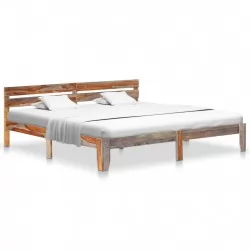 Рамка за легло, шишамово дърво масив, 200x200 см