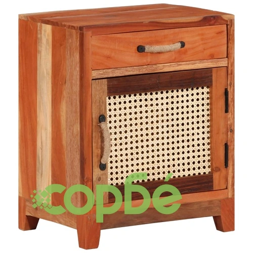 Нощно шкафче, 40х30х50 см, регенерирано дърво масив ➤ топ цена ➤ sorbe.bg