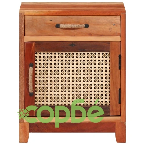 Нощно шкафче, 40х30х50 см, регенерирано дърво масив ➤ топ цена ➤ sorbe.bg