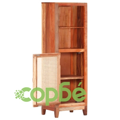 Висок шкаф, 40x30x122 см, регенерирана дървесина масив ➤ топ цена ➤ sorbe.bg