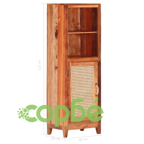 Висок шкаф, 40x30x122 см, регенерирана дървесина масив ➤ топ цена ➤ sorbe.bg