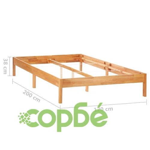 Рамка за легло, дъбов масив, 120x200 cм ➤ топ цена ➤ sorbe.bg