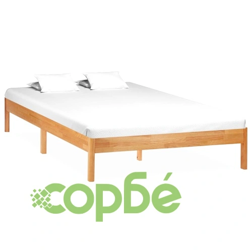 Рамка за легло, дъбов масив, 140x200 cм ➤ топ цена ➤ sorbe.bg