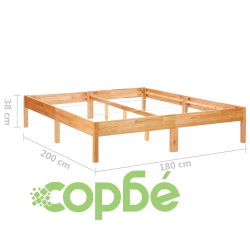 Рамка за легло, дъбов масив, 180x200 cм ➤ топ цена ➤ sorbe.bg