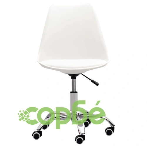 Офис столове, 2 бр, бели, изкуствена кожа ➤ топ цена ➤ sorbe.bg