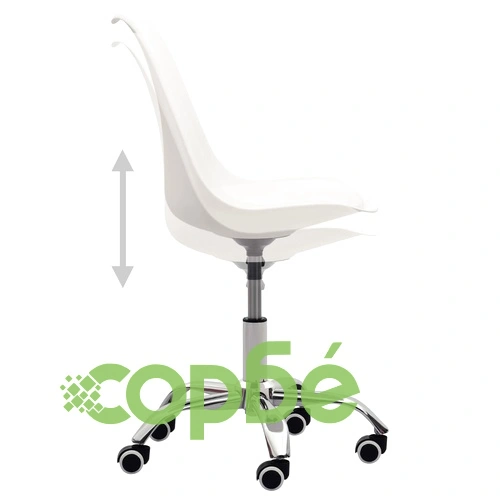 Офис столове, 2 бр, бели, изкуствена кожа ➤ топ цена ➤ sorbe.bg