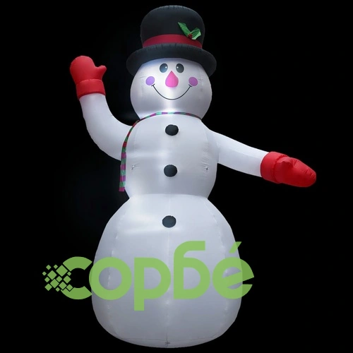 Надуваем снежен човек с LED коледна украса IP44 300 см ➤ топ цена ➤ sorbe.bg