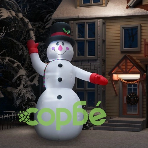 Надуваем снежен човек с LED коледна украса IP44 300 см ➤ топ цена ➤ sorbe.bg