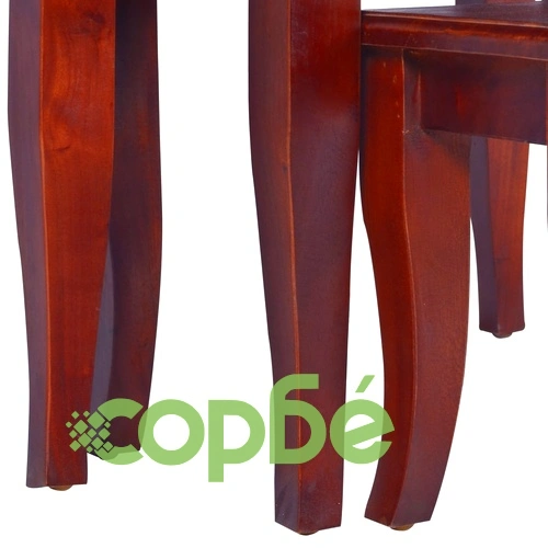 Странични маси, 3 бр, класическо кафяво, махагоново дърво масив ➤ топ цена ➤ sorbe.bg