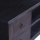 ТВ шкаф светлочерно кафе 100x40x45 см махагоново дърво масив