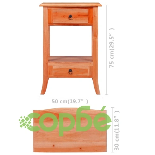 Конзолна маса, 50x30x75 см, махагон масив ➤ топ цена ➤ sorbe.bg