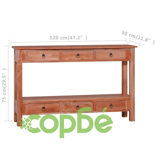 Конзолна маса, 120x30x75 см, махагон масив ➤ топ цена ➤ sorbe.bg